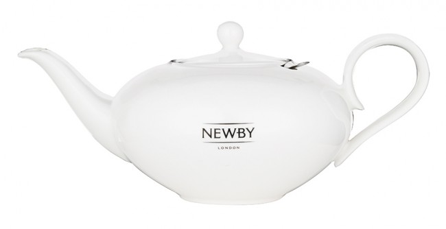 Illustration : newby branded fine bone china teapot: teaware